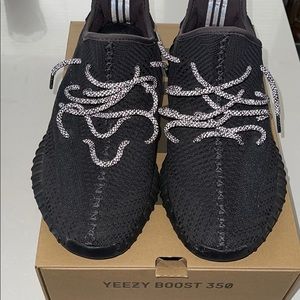 YEEZY black non reflective. Size 12